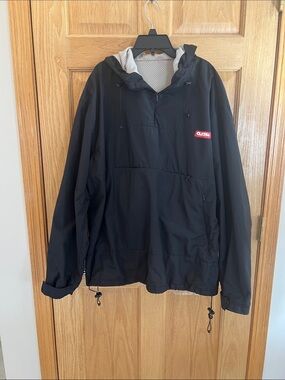 Cliche Black Hooded Windbreaker Jacket